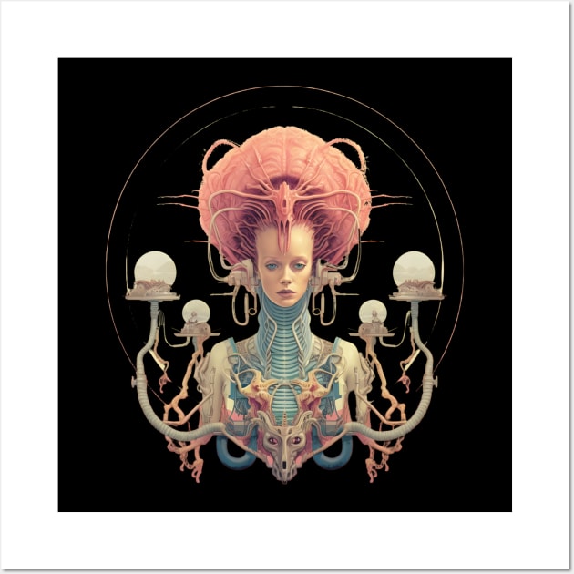 Alien Queen: Lucid Digital Art in Fantastic Grotesque Style Wall Art by AlienQueenApparel